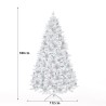 Faaborg 180 cm høj kunstigt plastik hvid juletræ med fod dekorationer Udvalg