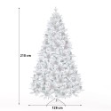 Bildsberg 210cm høj kunstigt plastik hvid juletræ med fod dekorationer Udvalg