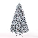 Uppsala 240 cm høj kunstigt plastik hvid juletræ med fod dekorationer Rabatter