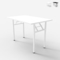 Foldesk lille 100x60 cm sammenklappelig skrivebord i sort hvid Kampagne