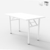 Foldesk lille 120x60 cm sammenklappelig skrivebord i sort hvid På Tilbud