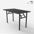 Foldesk lille 120x60 cm sammenklappelig skrivebord i sort hvid Kampagne