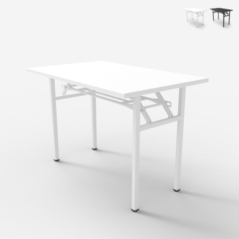 Foldesk Plus lille 100x60 cm sammenklappelig skrivebord i sort hvid Kampagne