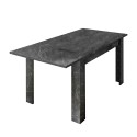 Auris marmor effekt spisebord med udtræk 90x137-185 cm træ Mængderabat