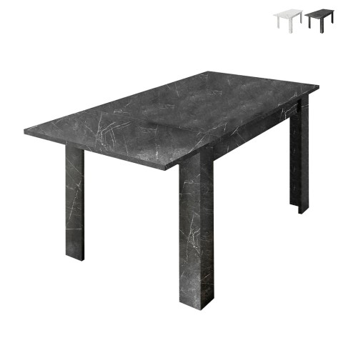 Auris marmor effekt spisebord med udtræk 90x137-185 cm træ Kampagne