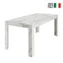 Excelsior marmor effekt lille spisebord 180x79x90 cm træ Rabatter