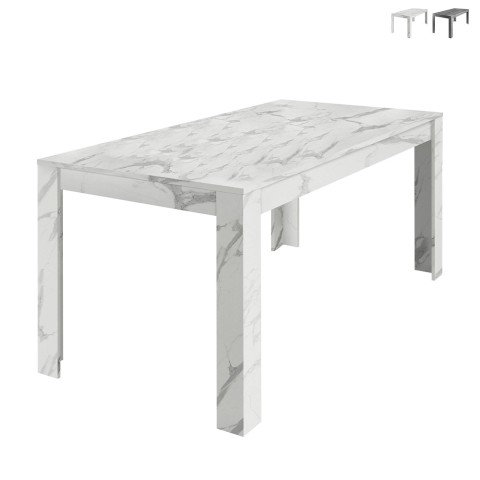 Excelsior marmor effekt lille spisebord 180x79x90 cm træ Kampagne