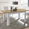 Bellevue blank hvid eg spisebord med udtræk 90x137-185 cm Kampagne
