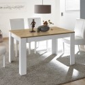Bellevue blank hvid eg spisebord med udtræk 90x137-185 cm Rabatter