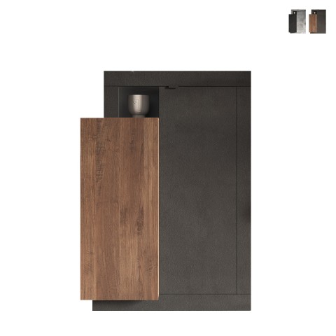 Højt moderne opholdsskab med 2 døre og opbevaringsrum 87x42x142cm Gilmour Kampagne