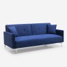 Villolus moderne 3 personers sovesofa velour stof sofa i mange farver 