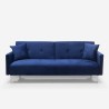 Villolus moderne 3 personers sovesofa velour stof sofa i mange farver Valgfri