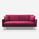 Villolus moderne 3 personers sovesofa velour stof sofa i mange farver Mål