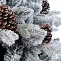 Faaborg 180 cm høj kunstigt plastik hvid juletræ med fod dekorationer Udsalg