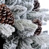 Uppsala 240 cm høj kunstigt plastik hvid juletræ med fod dekorationer Udsalg
