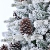 Faaborg 180 cm høj kunstigt plastik hvid juletræ med fod dekorationer Tilbud