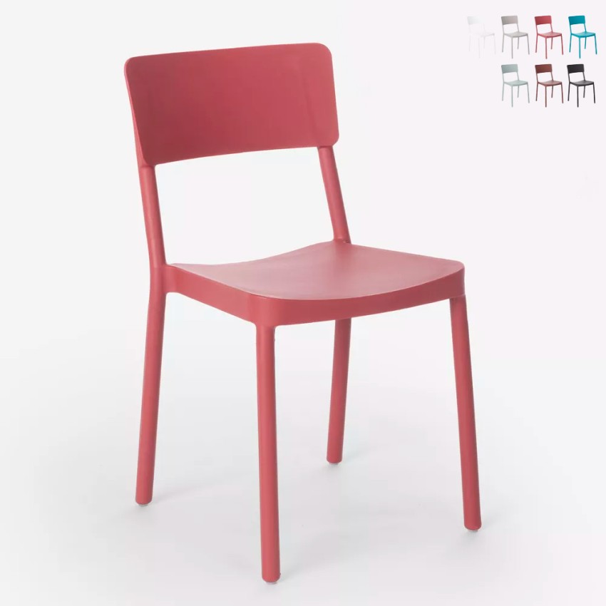Liner AHD design spisebords stol stabelbar i farverig polypropylen 