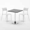 Mojito sort cafebord sæt: 2 Parisienne farvet stole og 70cm kvadratisk bord Egenskaber