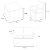 Riccione Grand Soleil lounge havemøbel sæt stole sofabord sofa hynder Model