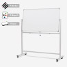 Albert XL opslagstavle 180x90 cm 2 sidet whiteboard tavle med 4 hjul Rabatter