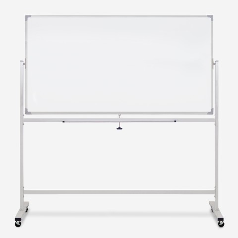 Albert XL opslagstavle 180x90 cm 2 sidet whiteboard tavle med 4 hjul Kampagne