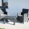Tropea Grand Soleil lounge havemøbel sæt med 2 havestole hynder bord Model