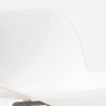Mitchell hvid sæt med højt bord 120x60 cm hylder og 4 barstole H75 cm Udvalg
