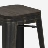 sæt med højt bord 120x60 og 4 Lix barstole med industriel design farley Mål