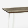 sæt af højt hvidt bord 120x60 med 4 industrielle barstole navarro Valgfri