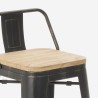 sæt med vintage højt bord i sort 120x60 og 4-barstole blackduck Køb