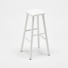 Sæt højt hvidt bord med 2 polstrede barstole 78 cm høje Drayton Udsalg