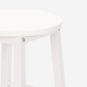 Sæt af højt bord 140x40 i hvid og 2 barstole med træsæde Argos Rabatter