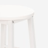 Sæt af højt bord 140x40 i hvid og 2 barstole med træsæde Argos Rabatter