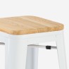 sæt med højt bord og 2 barstole i hvid og træ trenton Rabatter