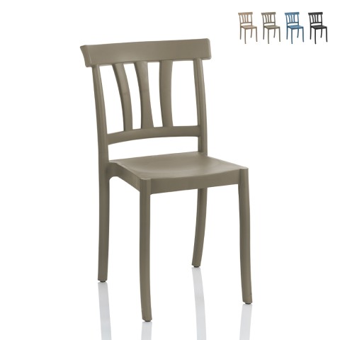 Barstol til klassisk stil i polypropylen til udendørs brug i køkken og restaurant- Pære Kampagne
