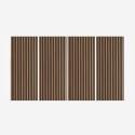 4 x lydabsorberende dekorative paneler i brunt træ 120x60cm Tabb-NS Kampagne
