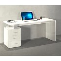 Moderne skrivebord til kontor med 3 skuffer 160x60x75cm New Selina Basic Pris