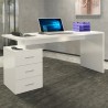 Moderne skrivebord til kontor med 3 skuffer 160x60x75cm New Selina Basic Udsalg