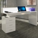 Skrivebord til kontor med  3 skuffer og hylde 160x60x90cm New Selina S Plus Rabatter