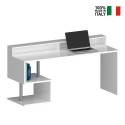 Skrivebord til kontor i moderne design med hylder 180x60x92,5cm Esse 2 Plus Udvalg