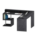 Hjørneskrivebord til kontor i moderne design med hylder Esse 2 A Plus Mål