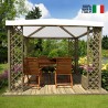 Trægazebo til haven 3x3m med hvidt PVC-telt, UV-beskyttelse Fox JT40 Pocket På Tilbud