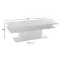 Little Big LED lys lille sofabord 100x55 cm træ blank hvid design bord 
