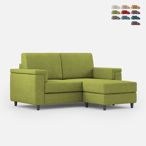 Moderne 2-personers sofa med chaiselong eller puf i stof 168cm Marrak 140P Kampagne
