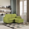 Moderne 2-personers sofa med chaiselong eller puf i stof 168cm Marrak 140P Mål