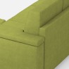 Moderne 2-personers sofa med chaiselong eller puf i stof 168cm Marrak 140P 