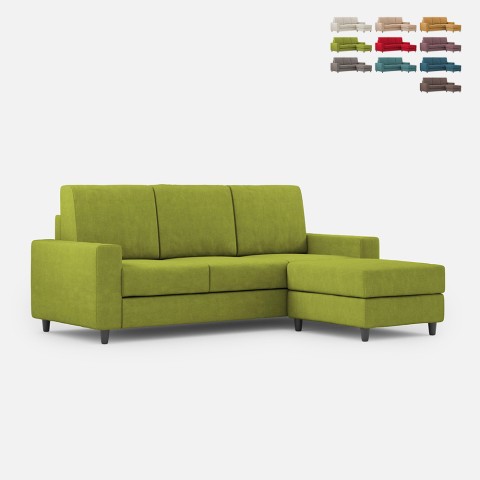 3-personers sofa med chaiselong eller puf i stof 208cm Sakar 180P Kampagne