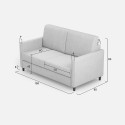 2-personers sofa i stof 158cm moderne design til stuen Karay 140 