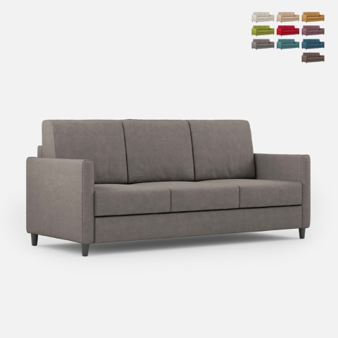 Design sofa 3 sæder 198cm i moderne polstret stof Karay 180 Kampagne