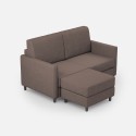 Moderne 2-personers sofa med chaiselong eller puf 158cm Karay 140P 